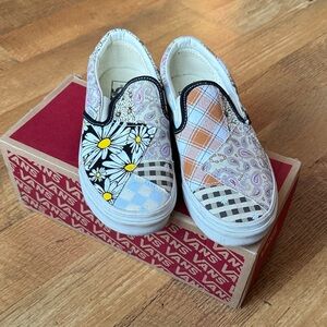 Vans Kids Slip-On Patchwork Floral Sneakers - Multicolor